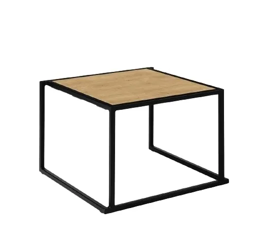 Quadrum 60x60x40 schwarz/Eiche – Eiche