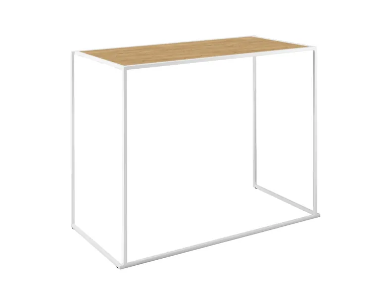 Quadrum 140x70x108 weiß/Eiche – Eiche