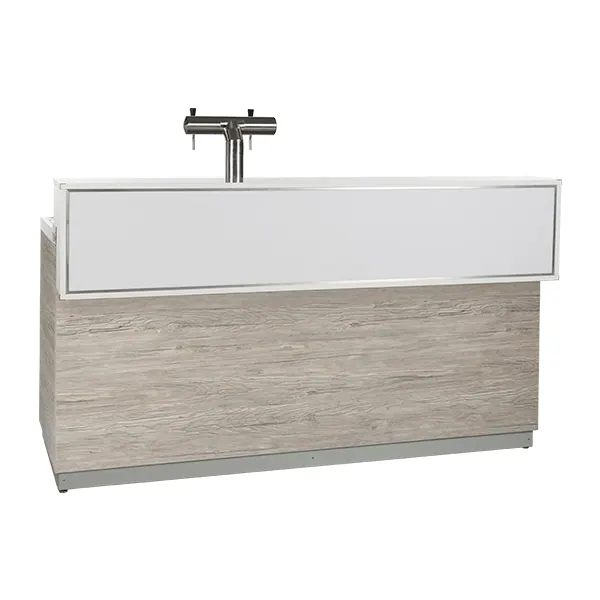 Biertheke Aspen Altholz T83 mit CNS Deckblatt