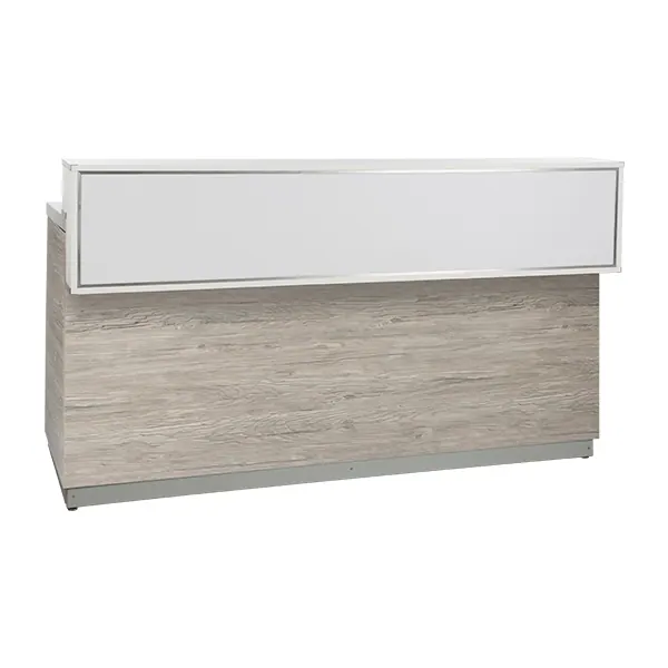 Theke Aspen Altholz mit Deckblatt CNS