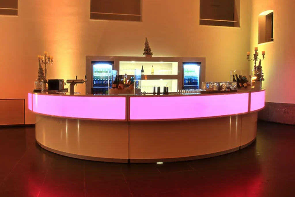 Biertheke 1/8 rund mit CNS Deckblatt Ansicht 4