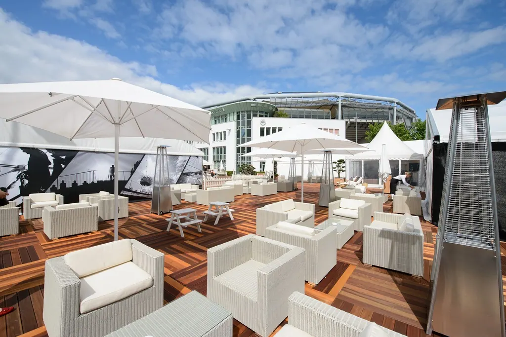 Lounge-Tisch Granada weiß-grau mit Echtglasplatte Ansicht 5