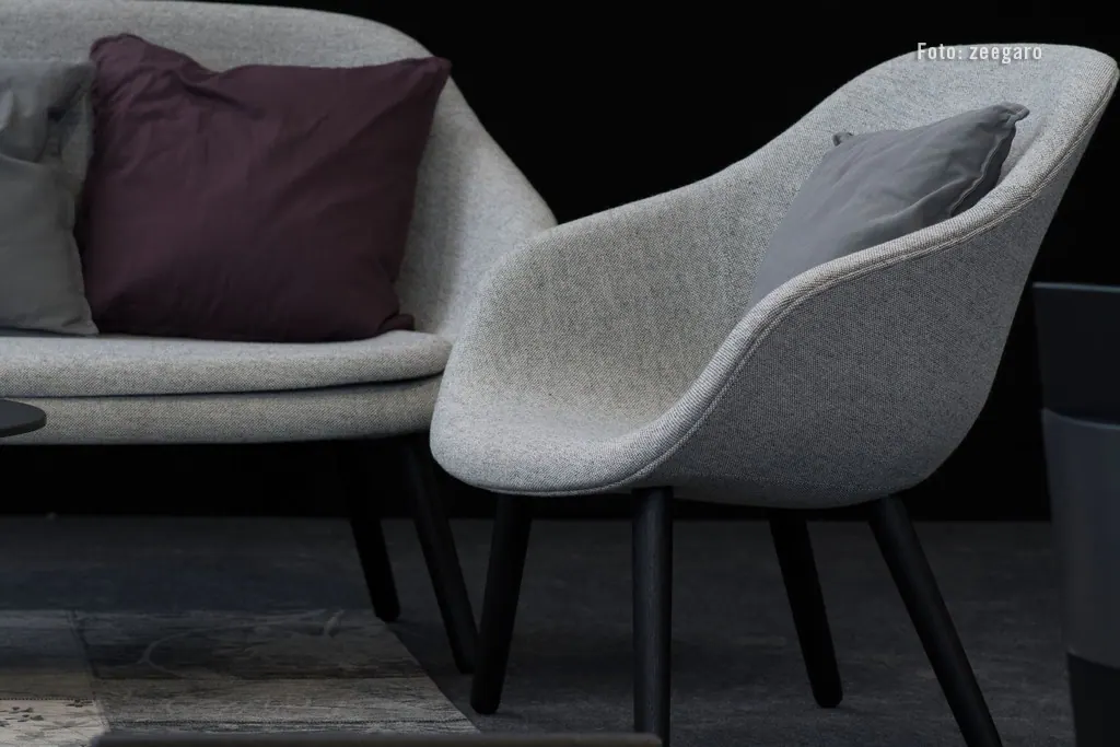 Sessel About a Lounge AA gepolstert grau/schwarz Ansicht 4