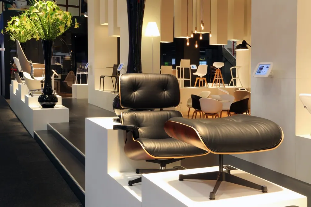 Eames Lounge Chair Ottoman Leder T50 Ansicht 3
