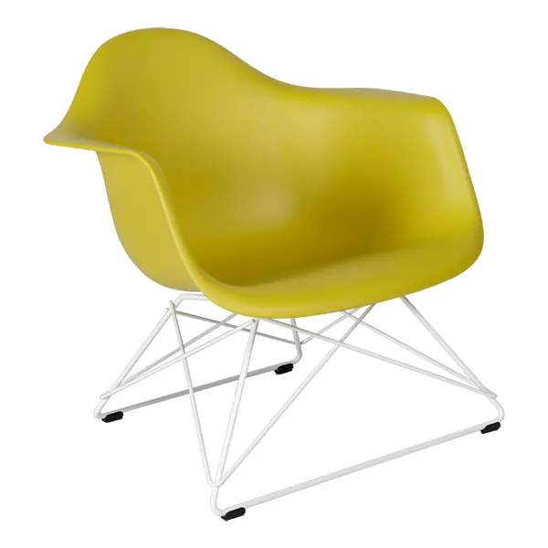LAR Eames Plastic Loungechair weiß Sitz