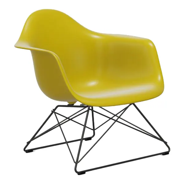 LAR Eames Plastic Loungechair schwarz Sitz