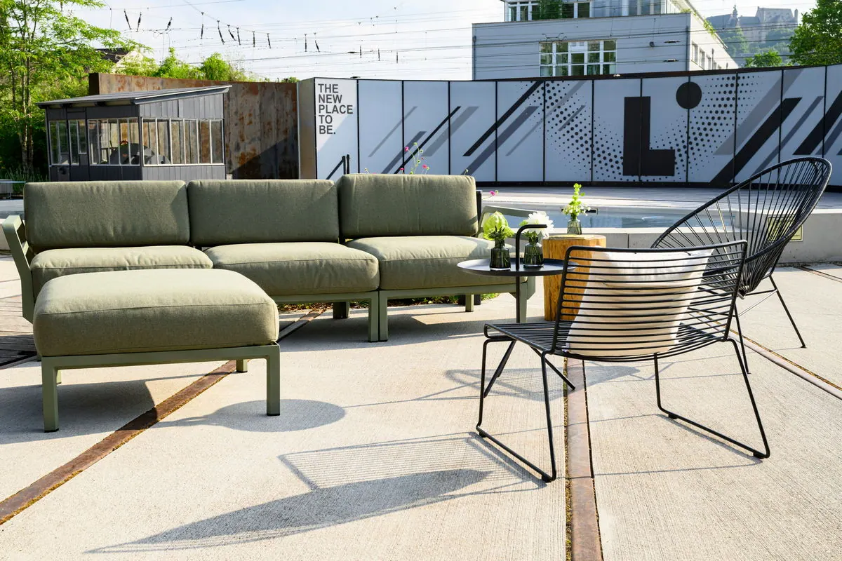 Lounge Endstück Maximo green mit Kissensatz green Ansicht 2
