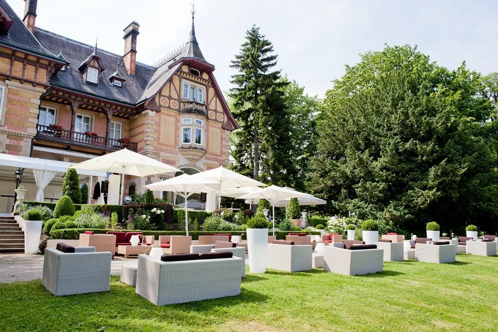 Lounge-Sessel Granada weiß-grau mit Kissensatz kaffee-braun Ansicht 3