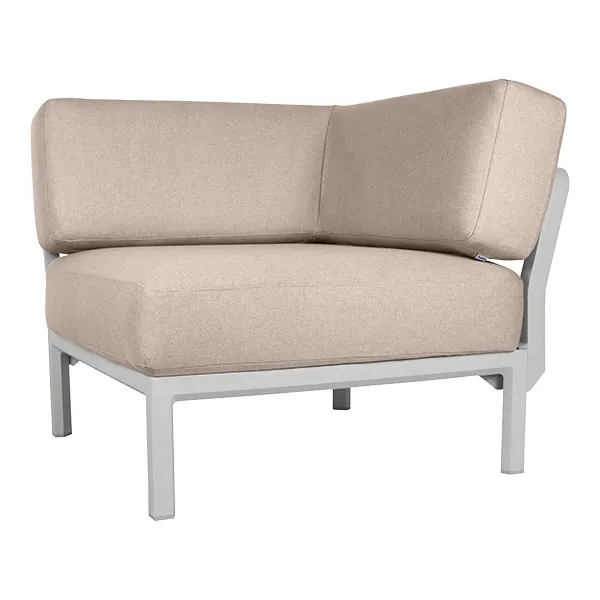 Lounge Eckelement Maximo white mit Kissensatz salt