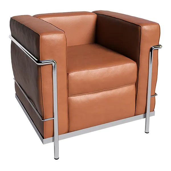 Sessel LC2 Leder ambra - Gestell