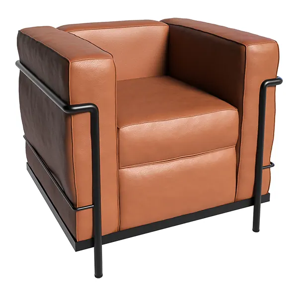 Sessel LC2 Leder ambra - Gestell