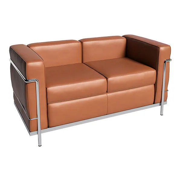 Sofa LC2 Leder ambra - Gestell