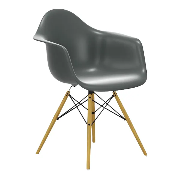 DAW Eames Plastic Armchair Ahorn Sitz granitgrau