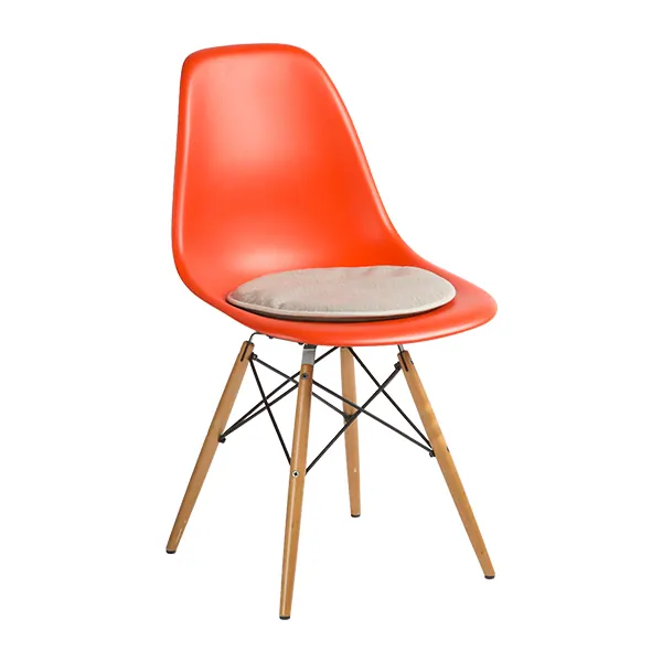 DSW Chair Ahorn Sitz mit Seat Dot sand/coffee