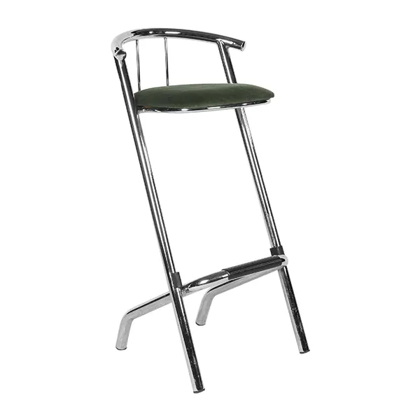Barhocker Monaco verchromt mit Stoffsitz