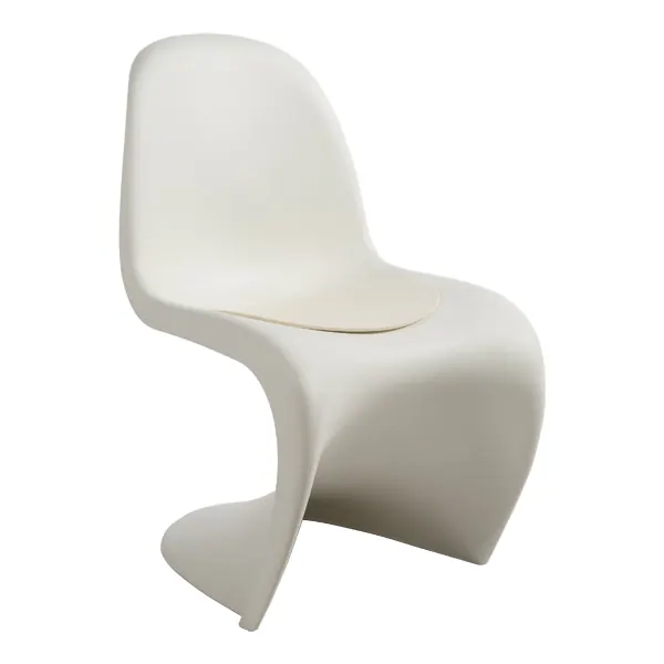 Panton Chair weiß mit Filzauflage
