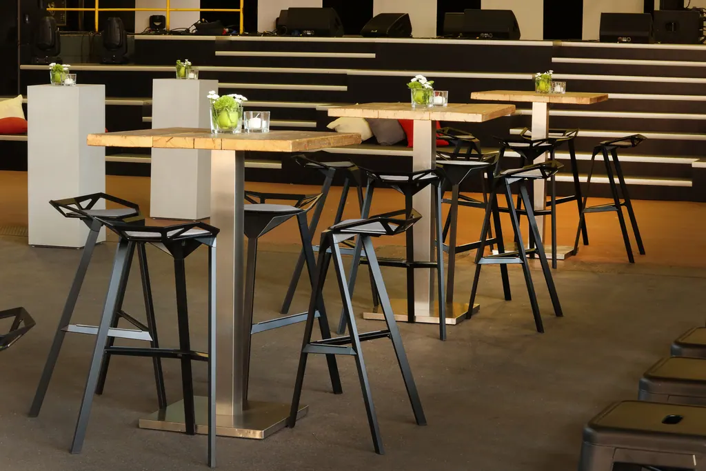 Stool One (Barhocker) mit Sitzpolster grau/schwarz Ansicht 3
