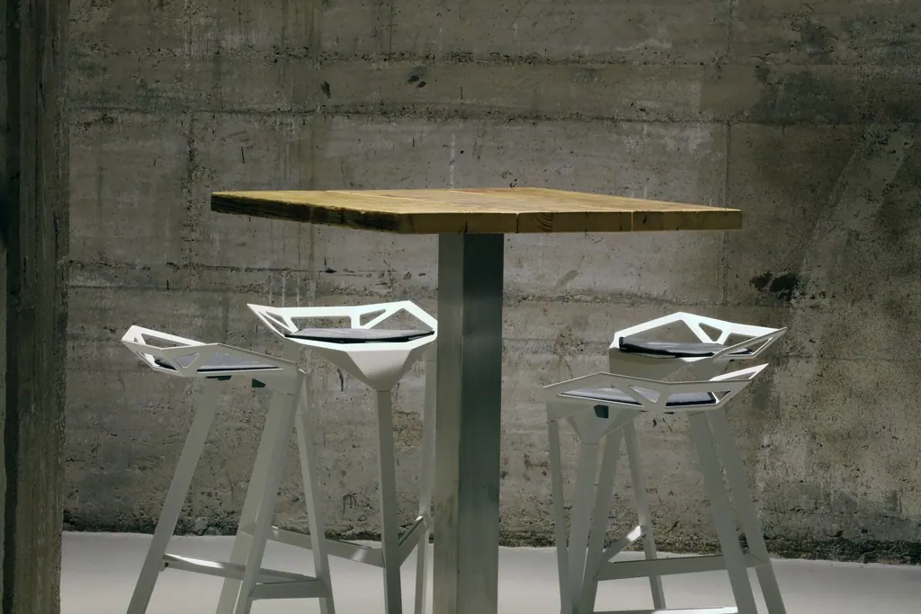 Stool One (Barhocker) mit Sitzpolster grau/schwarz Ansicht 4