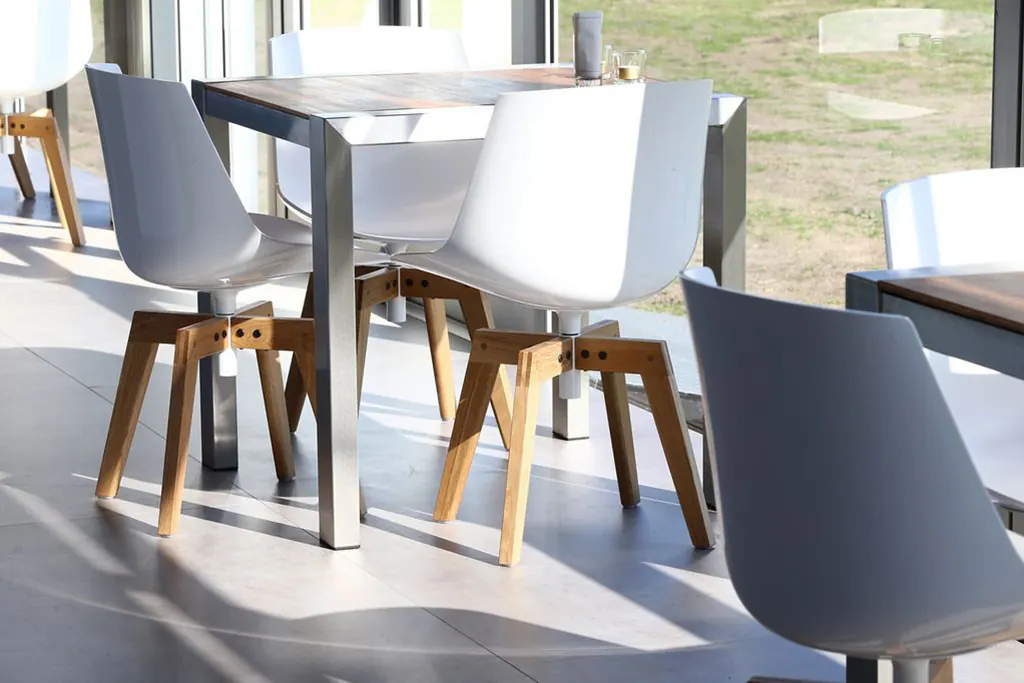 Dinnertisch Algarve Edelstahl/Bambus Ansicht 3