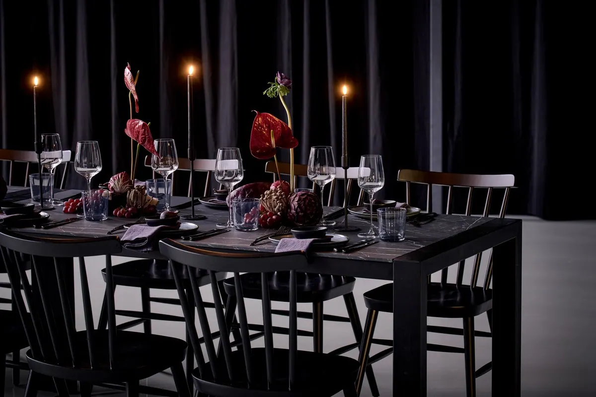 Dinnertisch Algarve schwarz/Volterra Ansicht 2