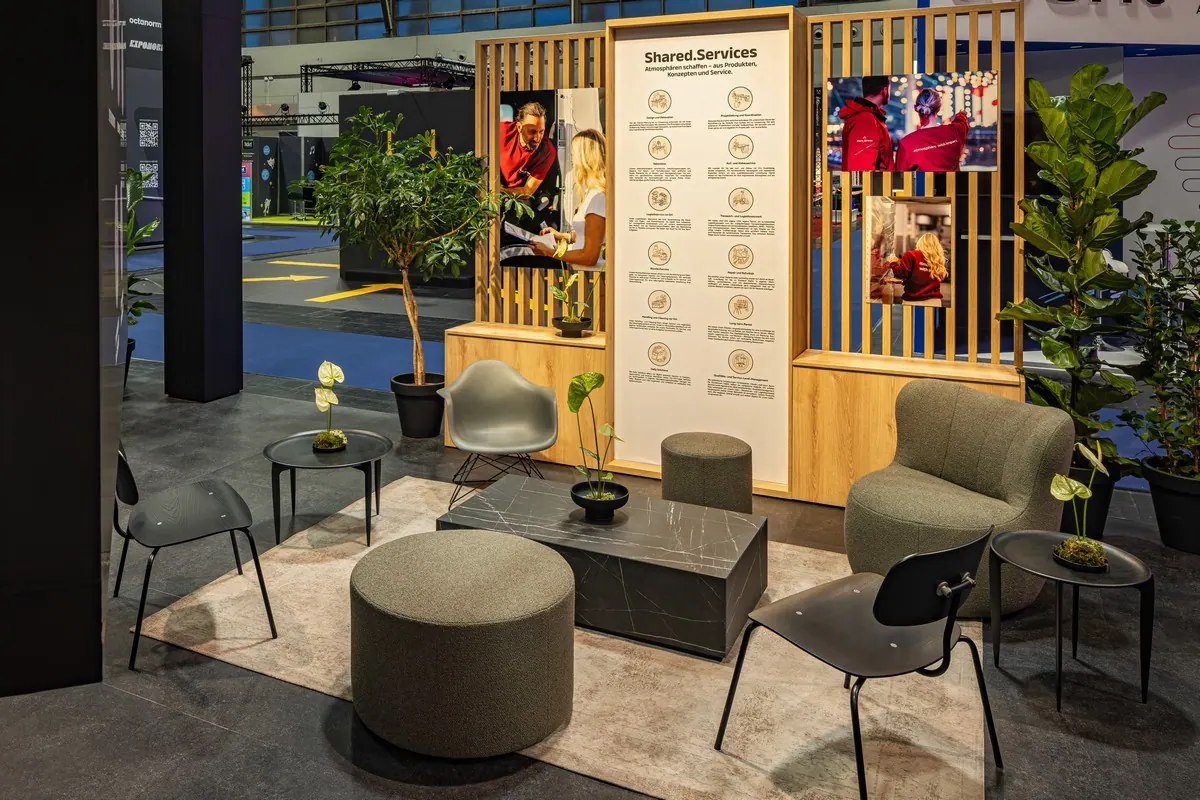Lounge-Hocker salbei Trouville bouclé Ansicht 2