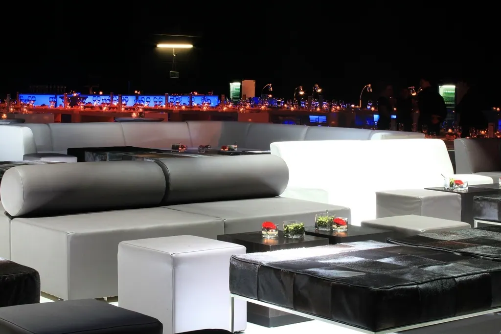 Lounge-2-Sitz-Hocker Cannes platingrau T70 Ansicht 2