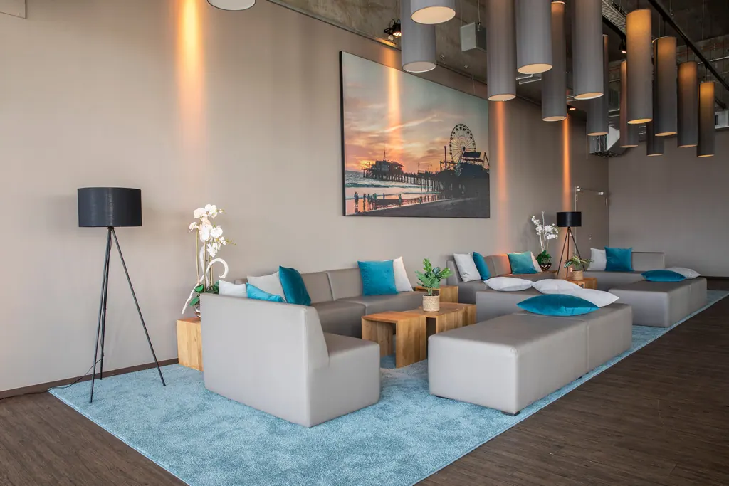 Lounge-2-Sitz-Hocker Cannes platingrau T70 Ansicht 4