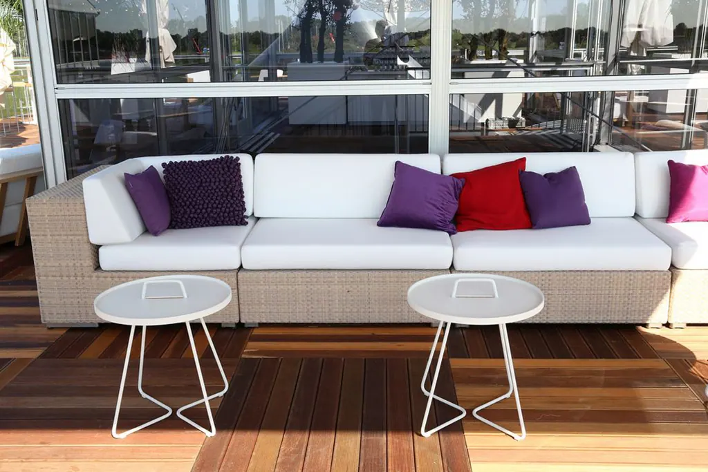 Lounge Center Module XXL Dedon bleach mit Kissensatz Ansicht 3