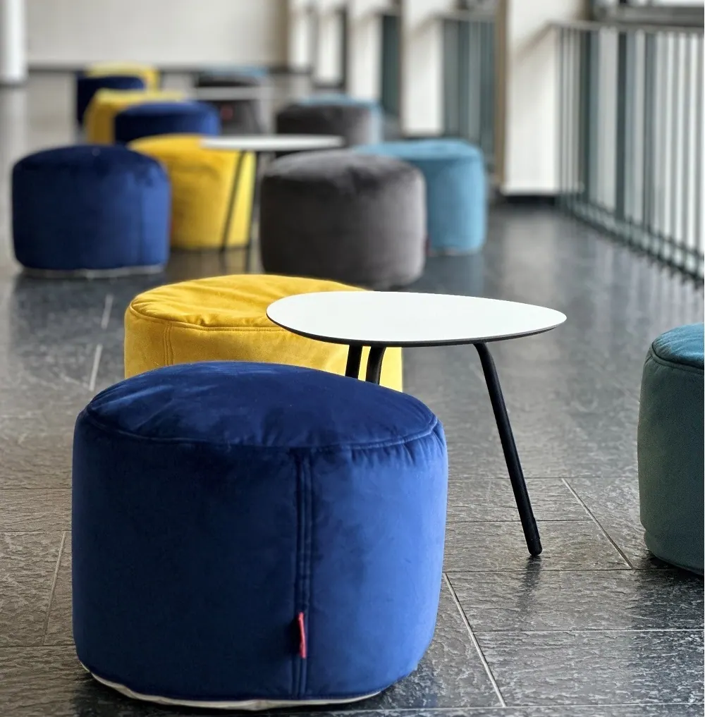 Lounge-Beistelltisch Biarritz KLEIN WEISS- schwarzes Gestell Ansicht 3