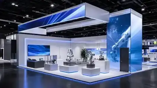 Aluvision-Systemstand – Mietmöbel, Messebau – CREAVENTIS Messebau & Eventausstattung