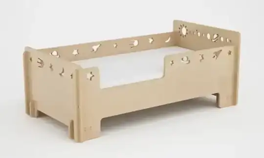 CNC-Holzmanufaktur – Kinderbett, Detail – CREAVENTIS Messebau & Eventausstattung