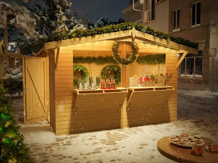 Weihnachtshütte / Marktstand Stella Ansicht 2