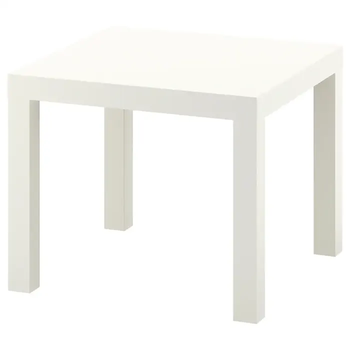 Beistelltisch – 55 × 55 cm, weiß