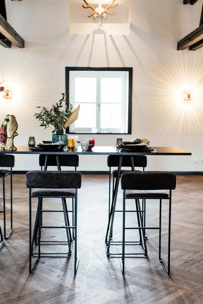 Barhocker Riva SCHWARZ Samt Ansicht 3