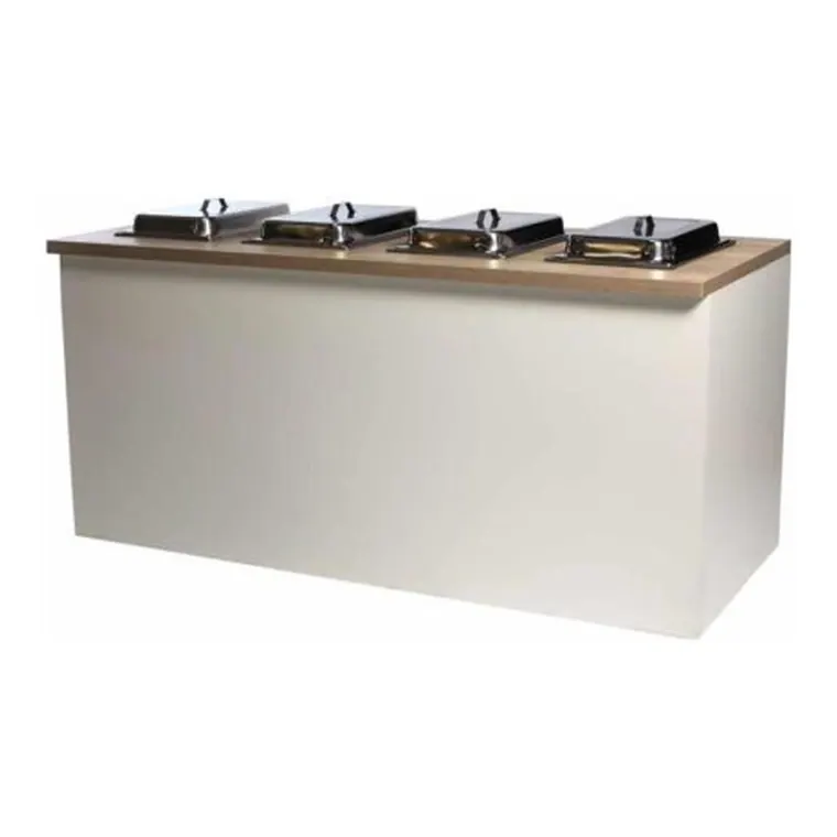 Buffetanlage Murano weiß inkl. 4 Chafings