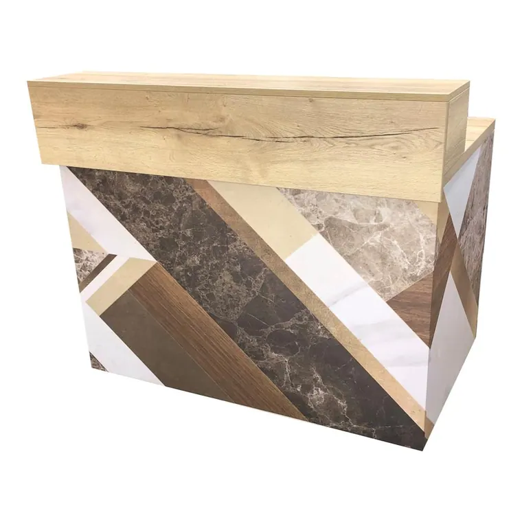 Thekenanlage Marmor BRAUN-HOLZ Aufsatz