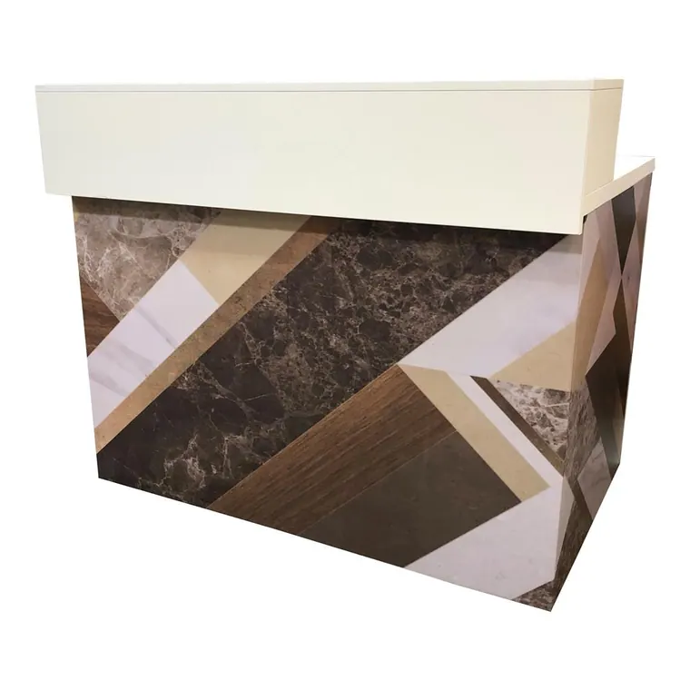 Thekenanlage Marmor BRAUN-HOLZ Aufsatz