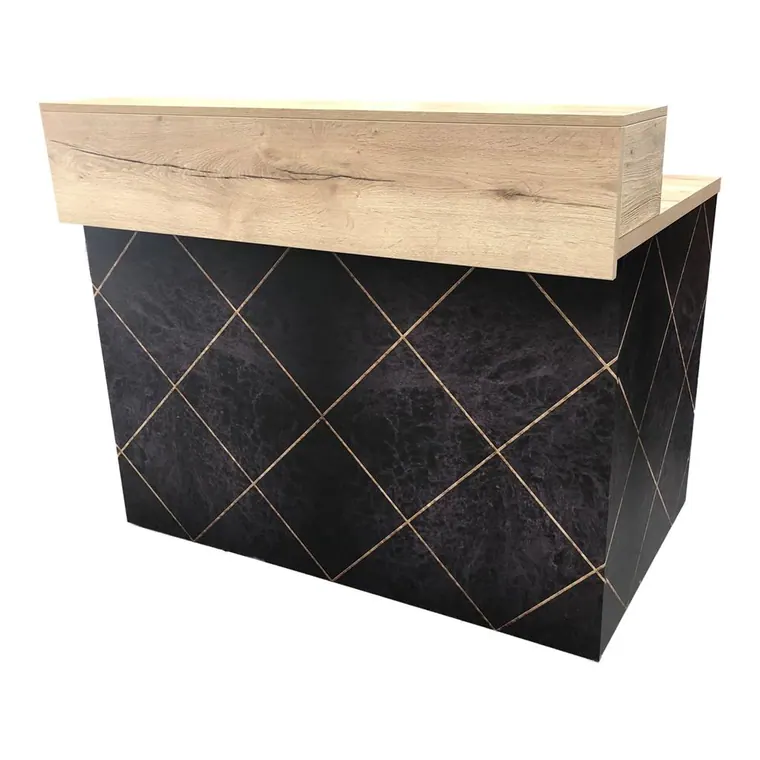Thekenanlage Marmor SCHWARZ-GOLD Aufsatz