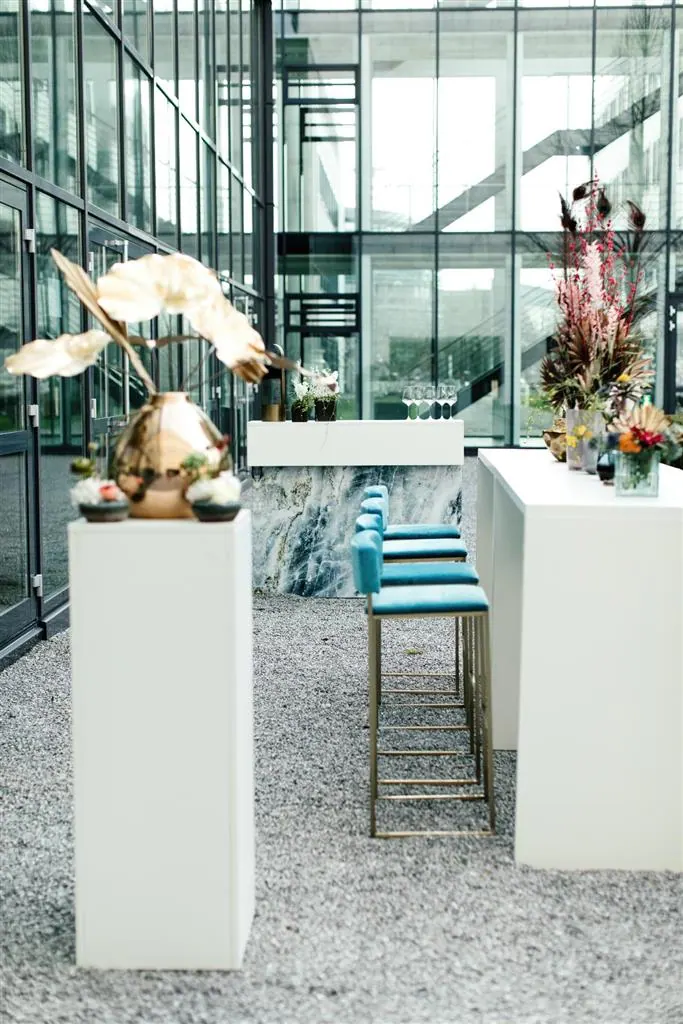 Thekenanlage Marmor BLAU Aufsatz Ansicht 2