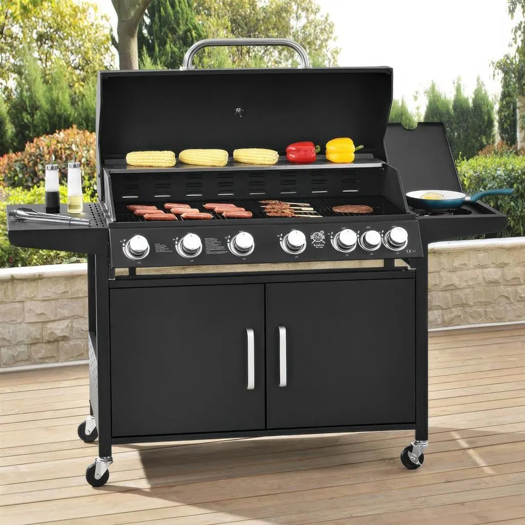 Gasgrill 6 Brenner + 1 Seitenbrenner Ansicht 2