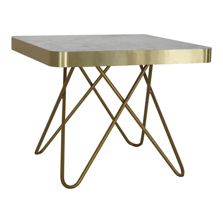 Beistelltisch Chloe GOLD Platte Marmor