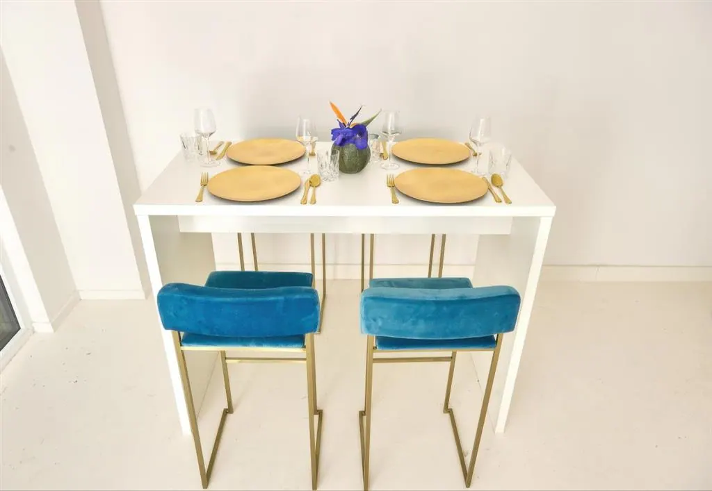 Barhocker Riva GOLD Samt Ansicht 2