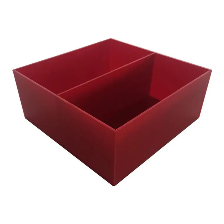 Besteckkasten rot – Acrylglas
