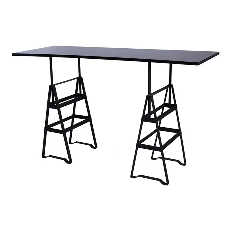 Hochtisch Industry schwarz 180x70x110cm