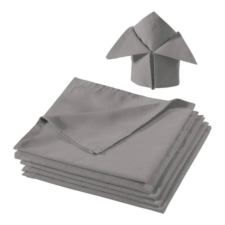 Mundserviette grau 44cm x 44cm