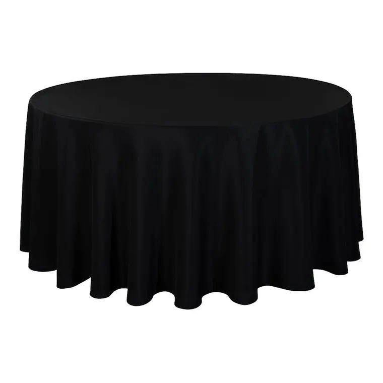 Tischdecke schwarz Durchmesser 260cm