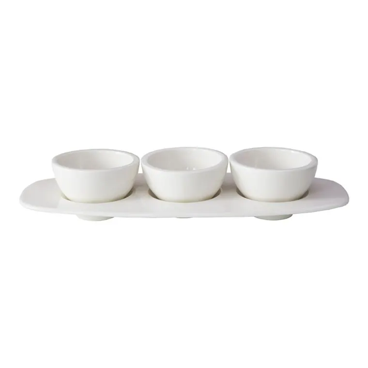 Villeroy&Boch Kompart.platte oval inkl. 3 Dipschälchen
