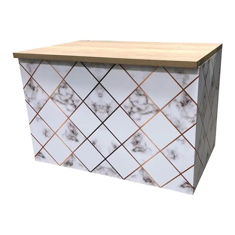 Buffetanlage Marmor WEIß-GOLD Platte