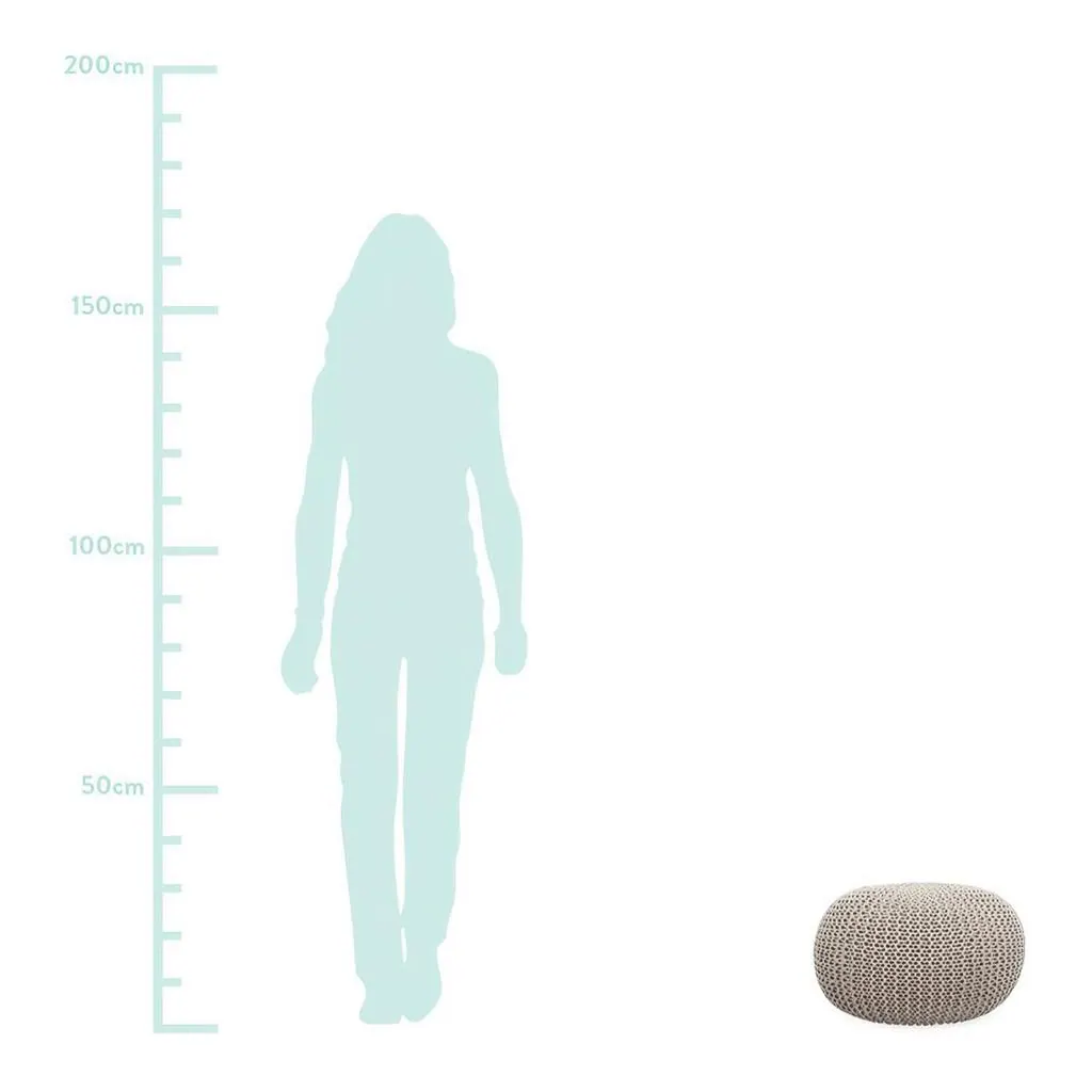 Handgefertigter Strickpouf Pari Ansicht 3