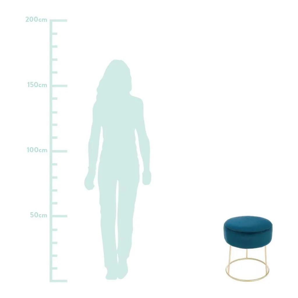 Samt-Hocker Clarissa Ansicht 2
